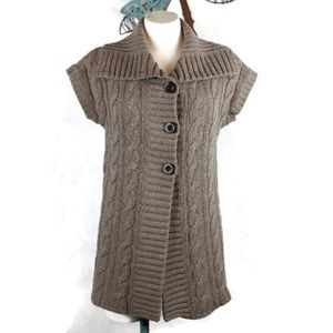 Eddie Bauer Merino Blend Sleeveless Long Cardigan